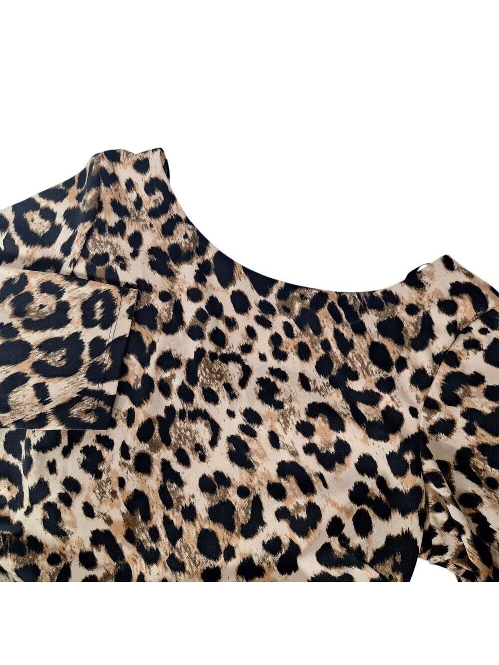 Premier Amour Leopard Print Sheath Dress Size 14